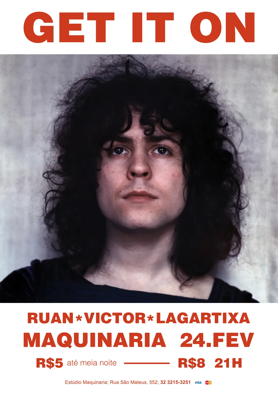Get It On Foto de Marc Bolan tirada por Michael Putland.Ruan Victor Lagartixa. Maquinaria. 24 fev. R$5 21h