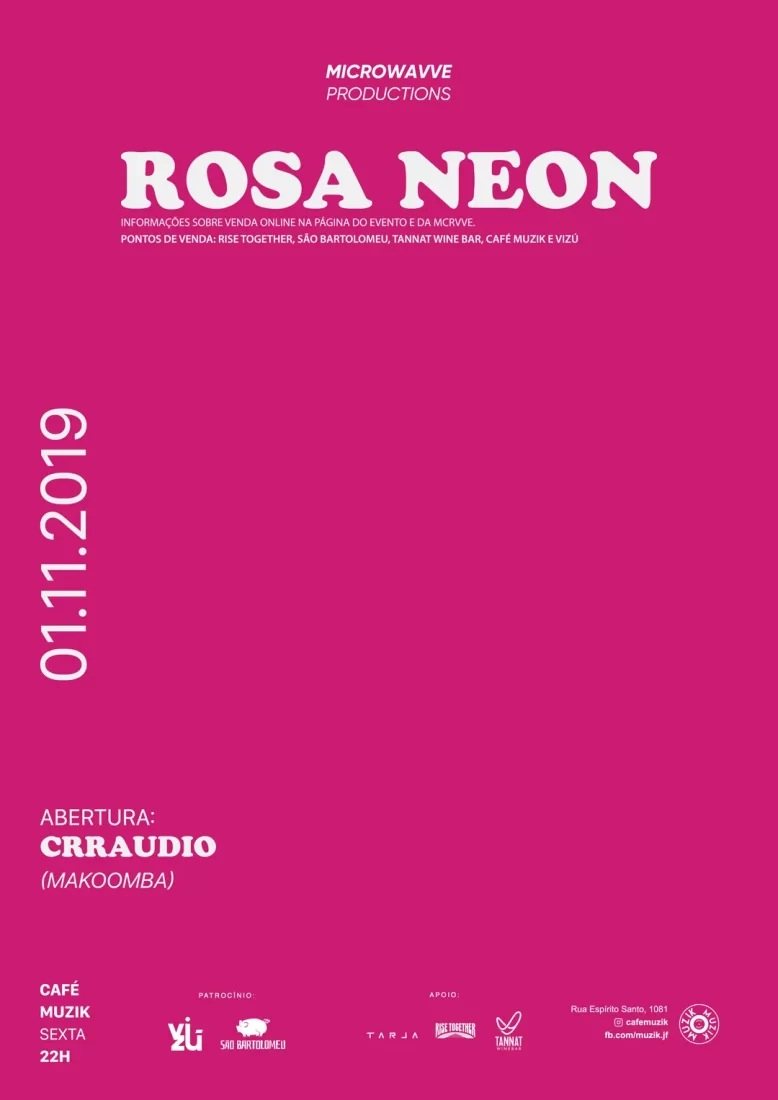 Microwavve Apresenta: Rosa Neon sobre fundo rosa